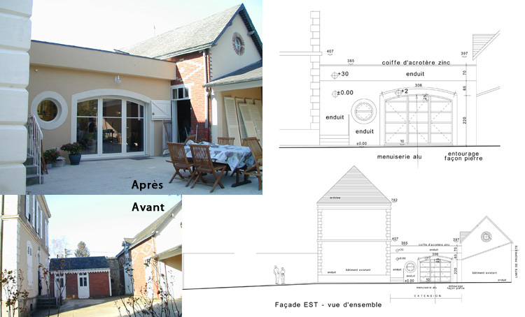 Agrandissement maison ancienne