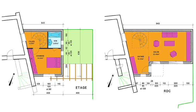 Plan maison en pisé l'Arbresle