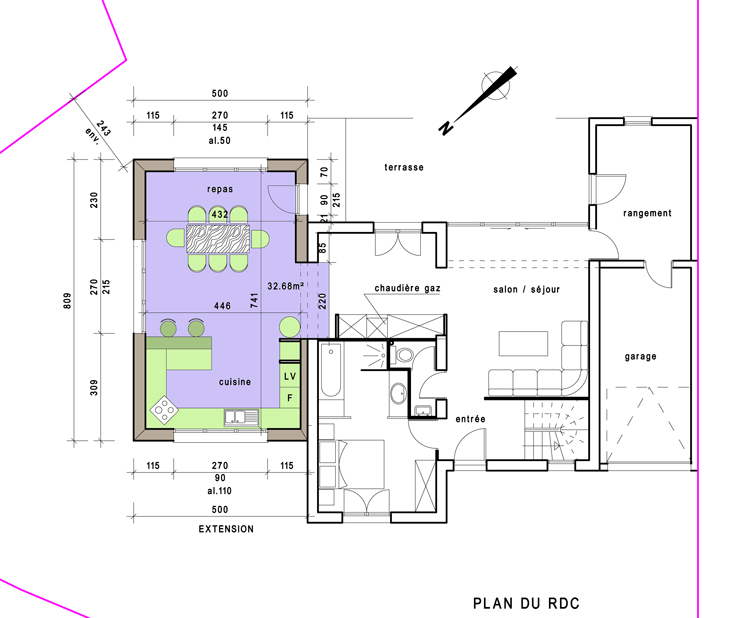 Plan d'une maison individuelle